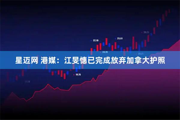 星迈网 港媒：江旻憓已完成放弃加拿大护照