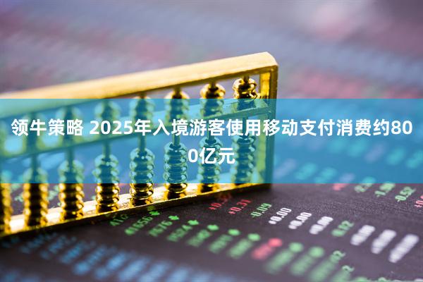 领牛策略 2025年入境游客使用移动支付消费约800亿元