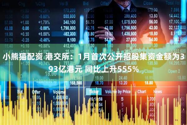 小熊猫配资 港交所：1月首次公开招股集资金额为393亿港元 同比上升555%