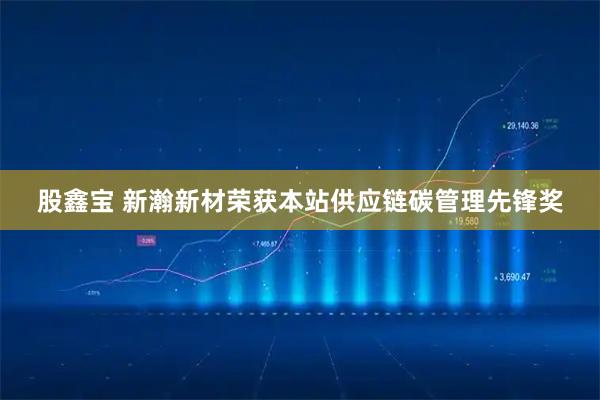 股鑫宝 新瀚新材荣获本站供应链碳管理先锋奖